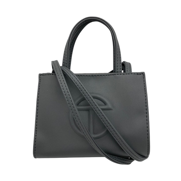Telfar Handbags - Authenticated Telfar Dark Gray Small Shopping Bag